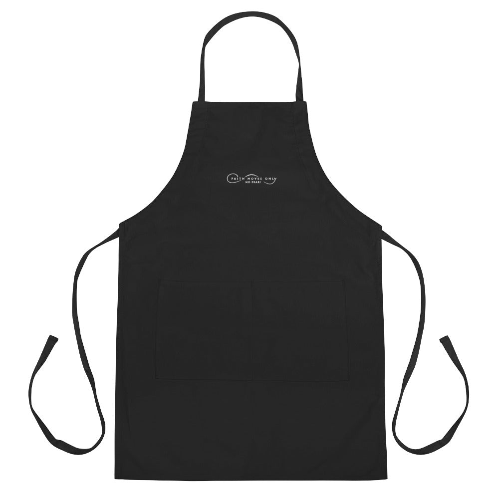 Faith Moves Only Logo Embroidered Apron